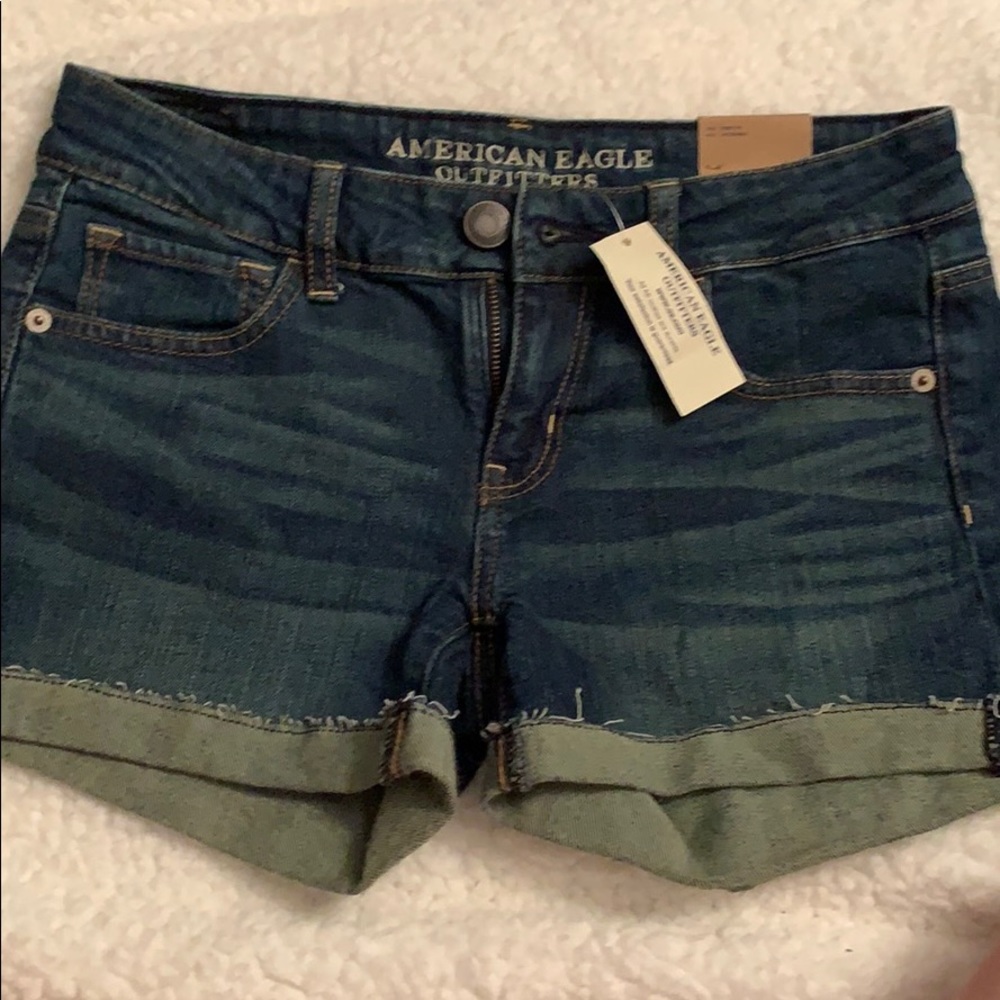 Midi jean shorts